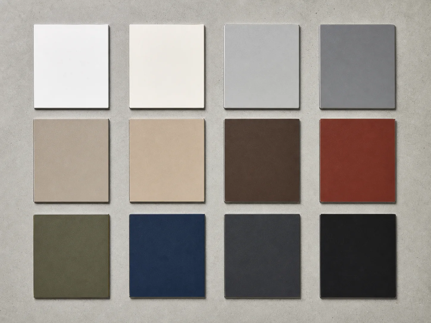 Physical powder-coat finish samples for steel doors